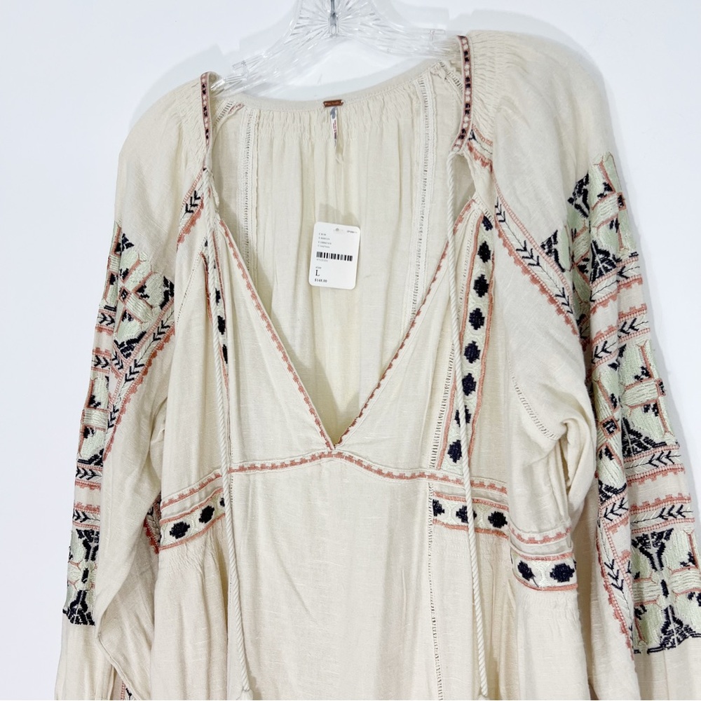 Free People All My Life Mini Dress in Ivory NWT Size Large - Picture 4 of 11